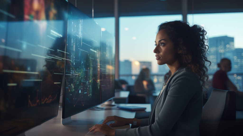 pessoa utilizando a integração de dados com IA e multi-cloud